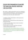 EVOLVE HESI FUNDAMENTALS EXAM PREP&NewLine;TEST BANK 2026 UPDATED QUESTIONS&NewLine;AND SOLUTIONS
