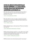 EVOLVE HESI FUNDAMENTALS&NewLine;EXAM VERSION 1 2 3 2026 FINAL&NewLine;PAPER PRACTICE QUESTIONS&NewLine;ANSWERS ACCURATE A&plus;