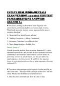 EVOLVE HESI FUNDAMENTALS&NewLine;EXAM VERSION 1 2 3 2026 HESI TEST&NewLine;PAPER QUESTIONS ANSWERS&NewLine;GRADED A&plus;