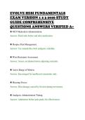 EVOLVE HESI FUNDAMENTALS&NewLine;EXAM VERSION 1 2 3 2026 STUDY&NewLine;GUIDE COMPREHENSIVE&NewLine;QUESTIONS ANSWERS VERIFIED A&plus;