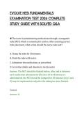 EVOLVE HESI FUNDAMENTALS&NewLine;EXAMINATION TEST 2026 COMPLETE&NewLine;STUDY GUIDE WITH SOLVED Q&A