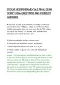 EVOLVE HESI FUNDAMENTALS FINAL EXAM&NewLine;SCRIPT 2026 QUESTIONS AND CORRECT&NewLine;ANSWERS