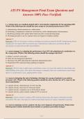 ATI PN Management Final Exam Questions and&NewLine;Answers 100&percnt; Pass &lpar;Verified&rpar;