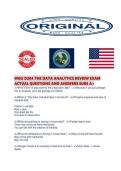 WGU D204 THE DATA ANALYTICS REVIEW EXAM ACTUAL QUESTIONS AND ANSWERS SURE A&period;pdf