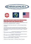 WGU D204 THE DATA ANALYTICS UPDATED FINAL EXAM QUESTIONS AND ANSWERS SURE A&period;pdf