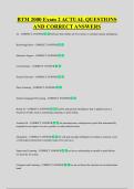 BTM 2000 Exam 2 ACTUAL QUESTIONS &NewLine;AND CORRECT ANSWERS