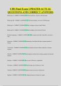 CHS Final Exam UPDATED ACTUAL &NewLine;QUESTIONS AND CORRECT ANSWERS