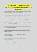 CM 150 Exam 1 Lecture UPDATED &NewLine;ACTUAL QUESTIONS AND CORRECT &NewLine;ANSWERS