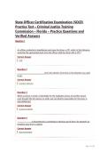 State Officer Certification Examination &lpar;SOCE&rpar; Practice Test &ndash; Criminal Justice Training Commission &ndash; Florida &ndash; Practice Questions and Verified Answers&NewLine;