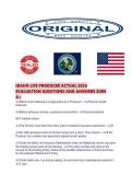 IDAHO LIFE PRODUCER ACTUAL 2026 EVALUATION QUESTIONS AND ANSWERS SURE A&period;pdf