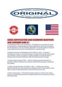 ACMA CERTIFICATION 2026 EXAMINER QUESTIONS AND ANSWERS SURE A&period;pdf