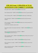 CHS 101 Exam 1 UPDATED ACTUAL &NewLine;QUESTIONS AND CORRECT ANSWERS