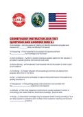 COSMETOLOGY INSTRUCTOR 2026 TEST QUESTIONS AND ANSWERS SURE A&period;pdf