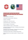 COSMETOLOGY INSTRUCTOR UPDATED EVALUATION EXAM QUESTIONS AND ANSWERS