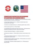 COSMETOLOGY INSTRUCTOR 2026 EXAMINERS SET QUESTIONS AND ANSWERS SURE A&period;pdf