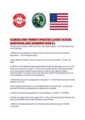 FLORIDA DMV PERMIT UPDATED LATEST ACTUAL QUESTIONS AND ANSWERS SURE 