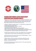 FLORIDA DMV PERMIT LATEST EXAM SCRIPT QUESTIONS AND ANSWERS SURE A&period;pdf