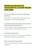 INDIANA CNA PRACTICE TEST&NewLine;EVALUATION FULL SOLUTION UPDATED&NewLine;STUDY GUIDE&NewLine;