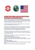 FLORIDA DMV PERMIT UPDATED FINALS EXAMS QUESTIONS AND ANSWERS SURE A&period;pdf