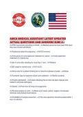 AMCA MEDICAL ASSISTANT LATEST UPDATED ACTUAL QUESTIONS AND ANSWERS SURE A&period;pdf