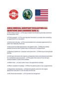 AMCA MEDICAL ASSISTANT EVALUATION ALL QUESTIONS AND ANSWERS SURE A&period;pdf