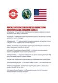 AMCA CERTIFICATION UPDATED FINAL EXAM QUESTIONS AND ANSWERS SURE A&period;pdf
