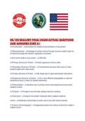 BIL 150 MALLERY FINAL EXAM ACTUAL QUESTIONS AND ANSWERS SURE A&period;pdf