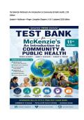 Full Test Bank for McKenzie's An Introduction to Community & Public Health 11th Edition Seabert McKenzie Pinger &vert; Complete Chapters 1-16 &vert; NCLEX Practice Questions & Rationales &vert; Updated 2026&sol;2027