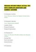 INDIANA NOTARY PUBLIC ACTUAL TEST&NewLine;WITH COMPLETE QUESTIONS AND&NewLine;CORRECT ANSWERS