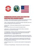 HUMBER REAL ESTATE LATEST 2026 EXAM TEST QUESTIONS AND ANSWERS SURE A&period;pdf