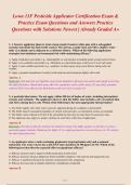 Lowa 11F Pesticide Applicator Certification Exam &&NewLine;Practice Exam Questions and Answers Practice&NewLine;Questions with Solutions Newest &vert; Already Graded A&plus;
