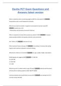 Davita PCT Exam Questions and Answers latest version