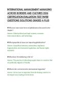 INTERNATIONAL MANAGEMENT MANAGING&NewLine;ACROSS BORDERS AND CULTURES 2026&NewLine;CERTIFICATION EVALUATION TEST PAPER&NewLine;QUESTIONS SOLUTIONS GRADED A PLUS
