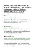 INTERNATIONAL MANAGEMENT MANAGING&NewLine;ACROSS BORDERS AND CULTURES 2026 FINAL&NewLine;PAPER REVIEW QUESTIONS ANSWERS&NewLine;BUNDLED PRACTICE COLLECTION&NewLine;
