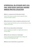INTERPERSONAL RELATIONSHIPS NINTH 2026&NewLine;FINAL PAPER REVIEW QUESTIONS ANSWERS&NewLine;BUNDLED PRACTICE COLLECTION