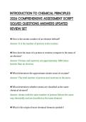 INTRODUCTION TO CHEMICAL PRINCIPLES&NewLine;2026 COMPREHENSIVE ASSESSMENT SCRIPT&NewLine;SOLVED QUESTIONS ANSWERS UPDATED&NewLine;REVIEW SET&NewLine;