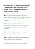 INTRODUCTION TO OPERATIONS AND SUPPLY&NewLine;CHAIN MANAGEMENT 2026 FINAL PAPER&NewLine;REVIEW QUESTIONS ANSWERS BUNDLED&NewLine;PRACTICE COLLECTION&NewLine;