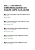 IRENE GOLD MICROBIOLOGY&NewLine;COMPREHENSIVE ASSESSMENT 2026&NewLine;COMPLETE QUESTIONS AND ANSWERS