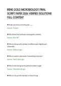 IRENE GOLD MICROBIOLOGY FINAL&NewLine;SCRIPT PAPER 2026 VERIFIED SOLUTIONS&NewLine;FULL CONTENT&NewLine;