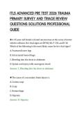 ITLS ADVANCED PRE TEST 2026 TRAUMA&NewLine;PRIMARY SURVEY AND TRIAGE REVIEW&NewLine;QUESTIONS SOLUTIONS PROFESSIONAL&NewLine;GUIDE
