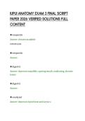 IUPUI ANATOMY EXAM 1 FINAL SCRIPT&NewLine;PAPER 2026 VERIFIED SOLUTIONS FULL&NewLine;CONTENT
