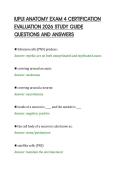 IUPUI ANATOMY EXAM 2 CERTIFICATION&NewLine;EVALUATION 2026 STUDY GUIDE&NewLine;QUESTIONS AND ANSWERS&NewLine;