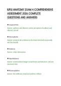 IUPUI ANATOMY EXAM 2 COMPREHENSIVE&NewLine;ASSESSMENT 2026 COMPLETE&NewLine;QUESTIONS AND ANSWERS&NewLine;