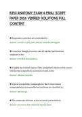 IUPUI ANATOMY EXAM 2 FINAL SCRIPT&NewLine;PAPER 2026 VERIFIED SOLUTIONS FULL&NewLine;CONTENT