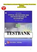 Test Bank for Ethical Obligations and Decision-Making in Accounting Text and Cases 6th Edition By Steven Mintz&comma; William Miller All Chapters 1 - 8 Newest Version&NewLine;