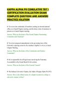 KAPPA ALPHA PSI CUMULATIVE TEST 1&NewLine;CERTIFICATION EVALUATION EXAMS&NewLine;COMPLETE QUESTIONS AND ANSWERS&NewLine;PRACTICE SOLUTION&NewLine;
