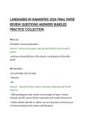 LANDMARKS IN HUMANITIES 2026 FINAL PAPER&NewLine;REVIEW QUESTIONS ANSWERS BUNDLED&NewLine;PRACTICE COLLECTION&NewLine;