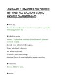 LANDMARKS IN HUMANITIES 2026 PRACTICE&NewLine;TEST SHEET FULL SOLUTIONS CORRECT&NewLine;ANSWERS GUARANTEED PASS