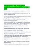 DRINKING WATER TREATMENT OPERATOR CLASS 1 LATEST UPDATE 2026