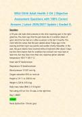 WGU D446 Adult Health 2 OA &vert; Objective Assessment Questions with 100&percnt; Correct Answers &vert; Latest 2026&sol;2027 Update &vert; Graded A&period;